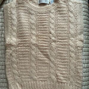 Expressions Soft Cable Knit Sweater in Beige